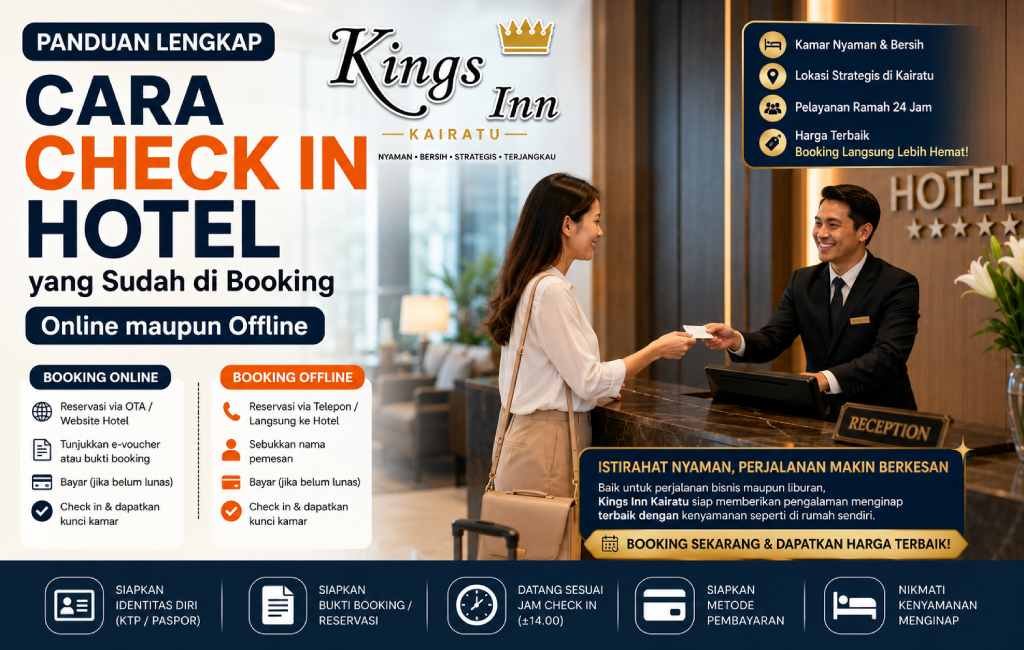 Cara Check In Hotel yang Sudah di Booking Online & Offline Lengkap