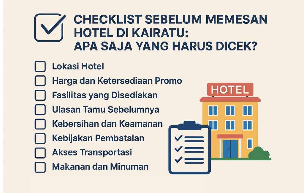 Checklist Sebelum Memesan Hotel di Kairatu: Apa Saja yang Harus Dicek?