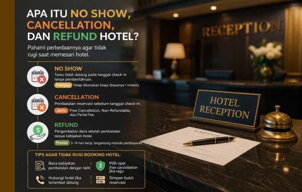Apa Itu No Show, Cancellation, dan Refund Hotel?