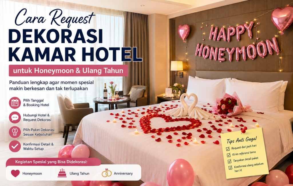 Cara Request Dekorasi Kamar Hotel untuk Honeymoon & Ulang Tahun + Tips Anti Gagal!